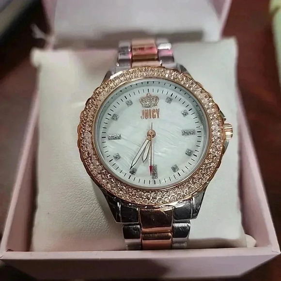 Juicy Couture Two toned watch with rhinestones - Picture 1 of 9